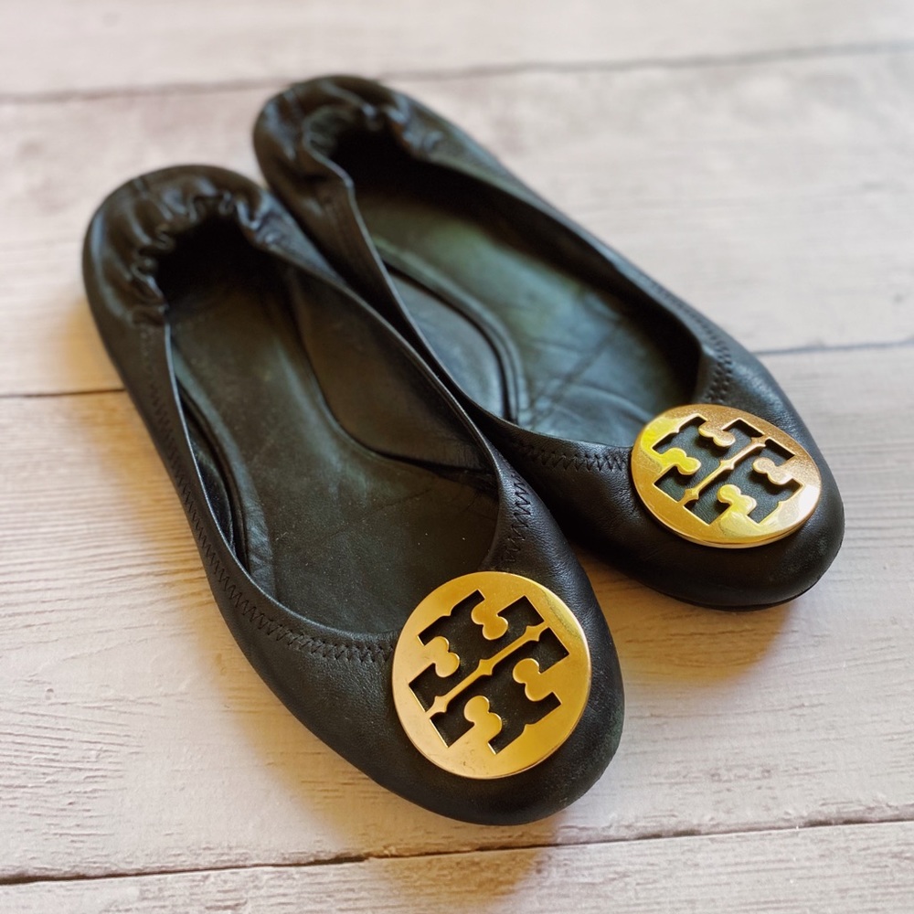 Tory Burch flats - black/gold
